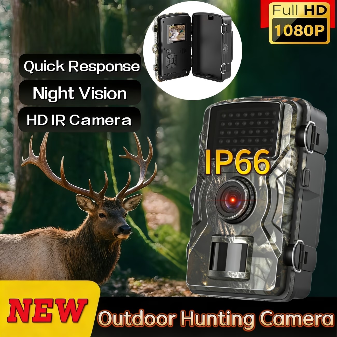 Outdoor Hunting Camera Wireless - 야외 사냥 트레일 카메라 1080P PIR