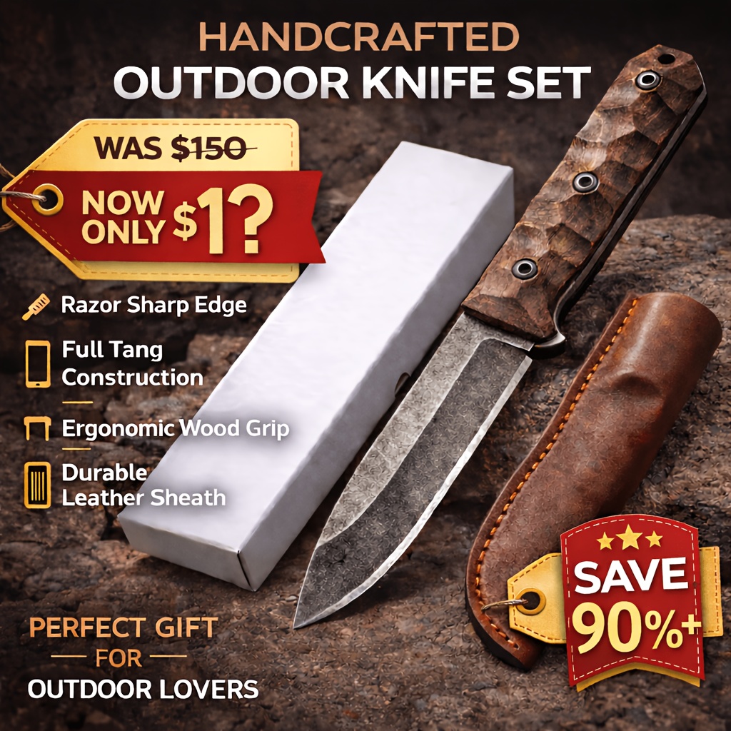 Outdoor Hunting Gifts - 정밀 연마된 아웃도어 유틸리티 나이프, 스테인리스