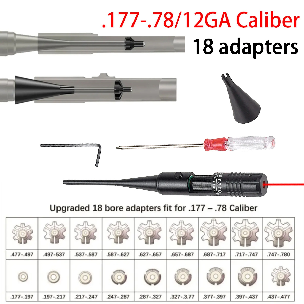 Laser Boresighter Kit - 녹색 빨간색 레이저 보어 시력 키트
