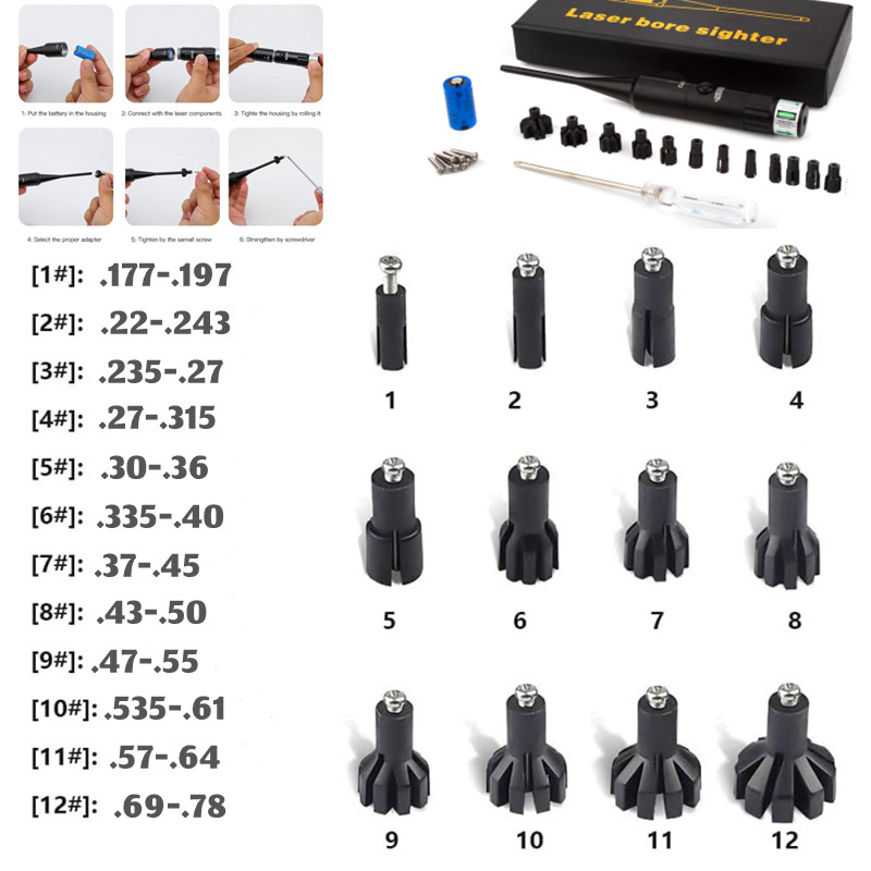 Laser Boresighter Kit - .177~.50 구경용 전술 레이저 보어사이트 키트