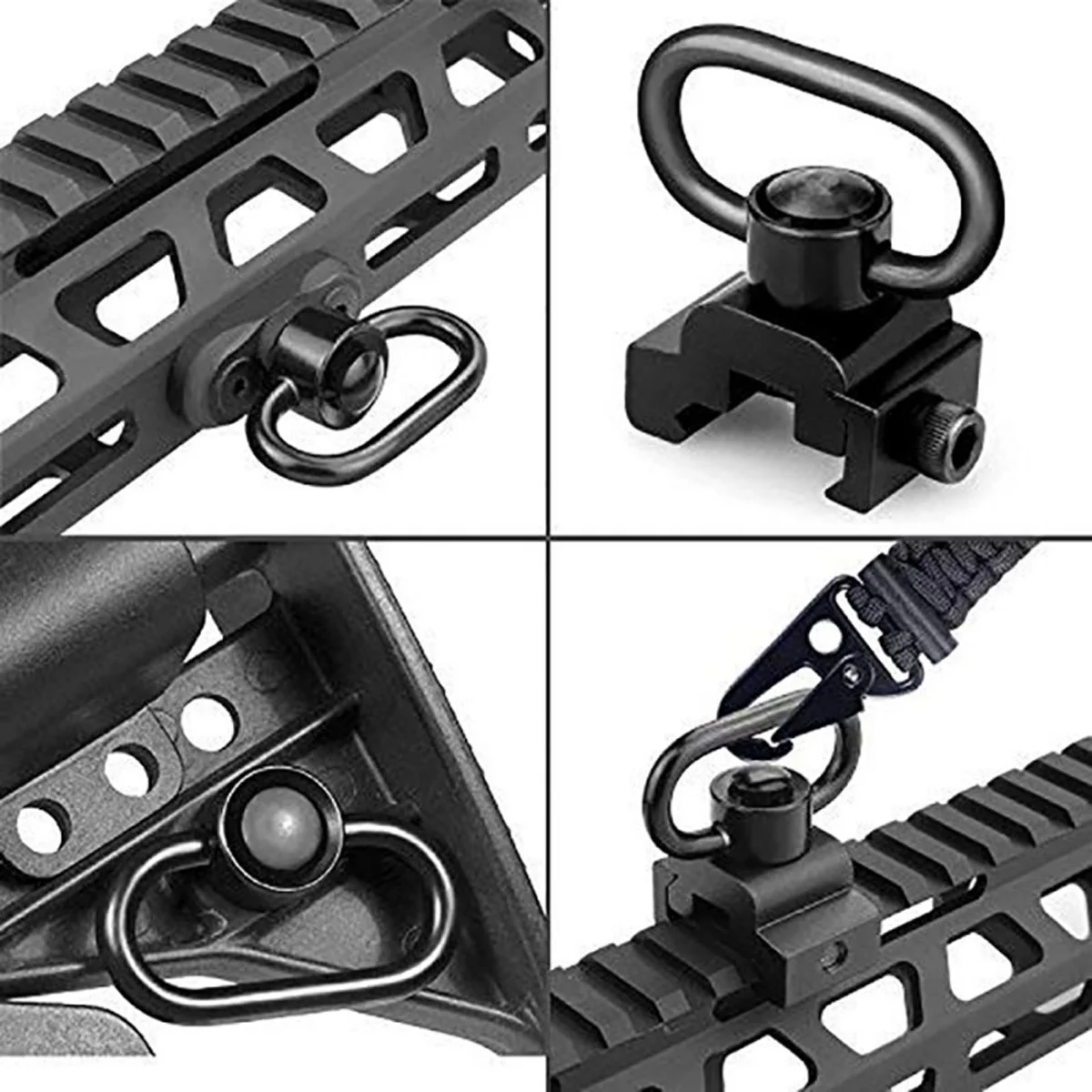 전술 스트랩 건 슬링 스위블 버클 하트 모양의 링 퀵  - Rifle Sling Swivel 리뷰 및 가격