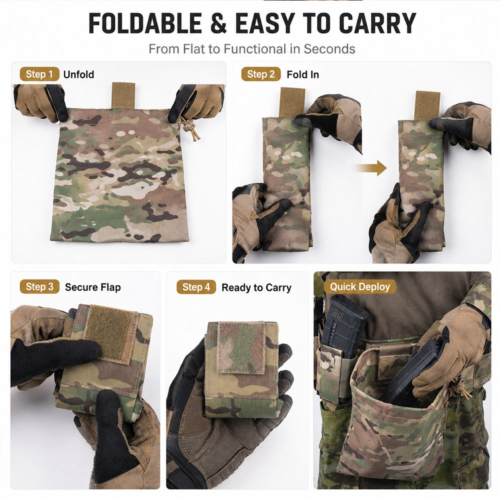 전술 MOLLE 덤프 파우치 접이식 탄창 수거 가방 벨 - Outdoor Hunting Gear Storage 리뷰 및 가격
