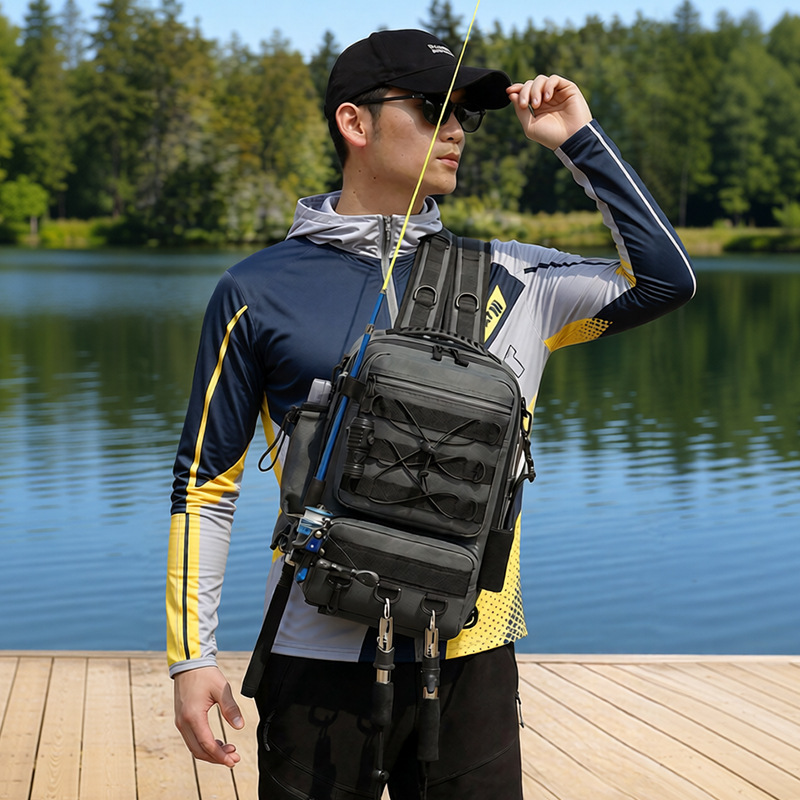 낚시 장비 배낭 보관 가방 남성용 야외 어깨 낚시 루어 - Outdoor Hunting Gear Storage 리뷰 및 가격