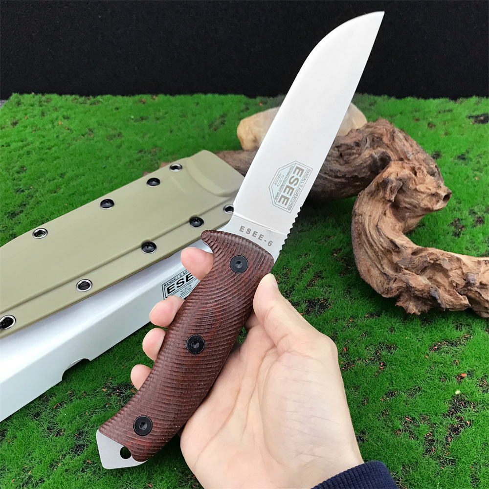 새로운 ESEE-6 고정날 나이프 D2 블레이드 G10 - Outdoor Hunting Gifts 리뷰 및 가격