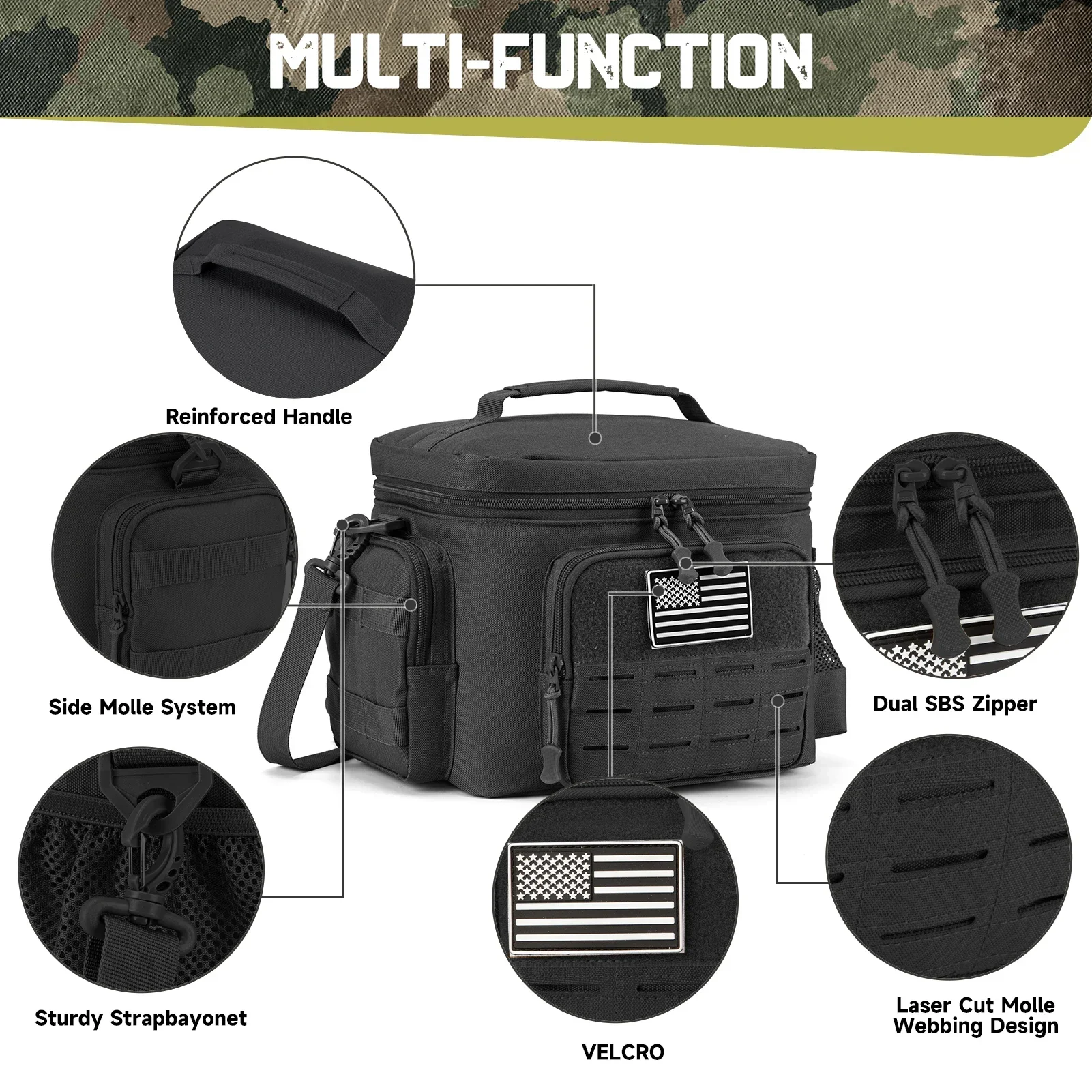 13L 전술 열 쿨러 가방 피크닉 쿨러 상자 캠핑 점심 - Outdoor Hunting Gear Storage 리뷰 및 가격