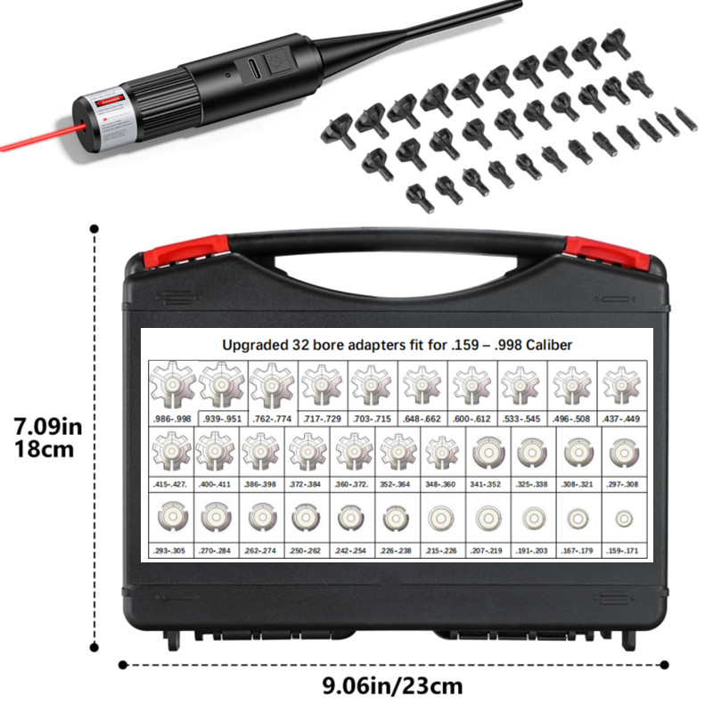 충전식 레이저 보어 사이트 키트 .17 .177 .22 - Laser Boresighter Kit 리뷰 및 가격